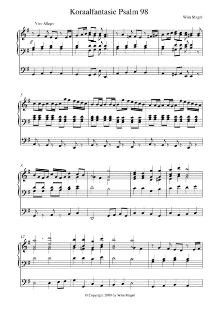 Koraalfantasie Psalm 98 (arr. Wilbert Magre)
