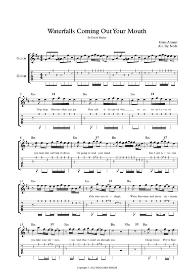 Waterfalls Coming Out Of Your Mouth (arr. Arr. Neda)