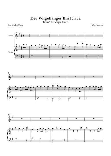 Der Vogelfänger bin ich ja (arr. André Nusa)