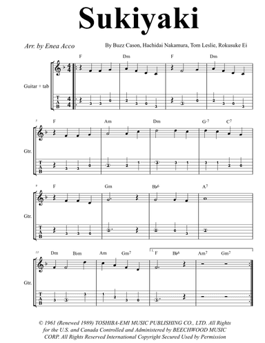 Sukiyaki (arr. Enea Acoo)