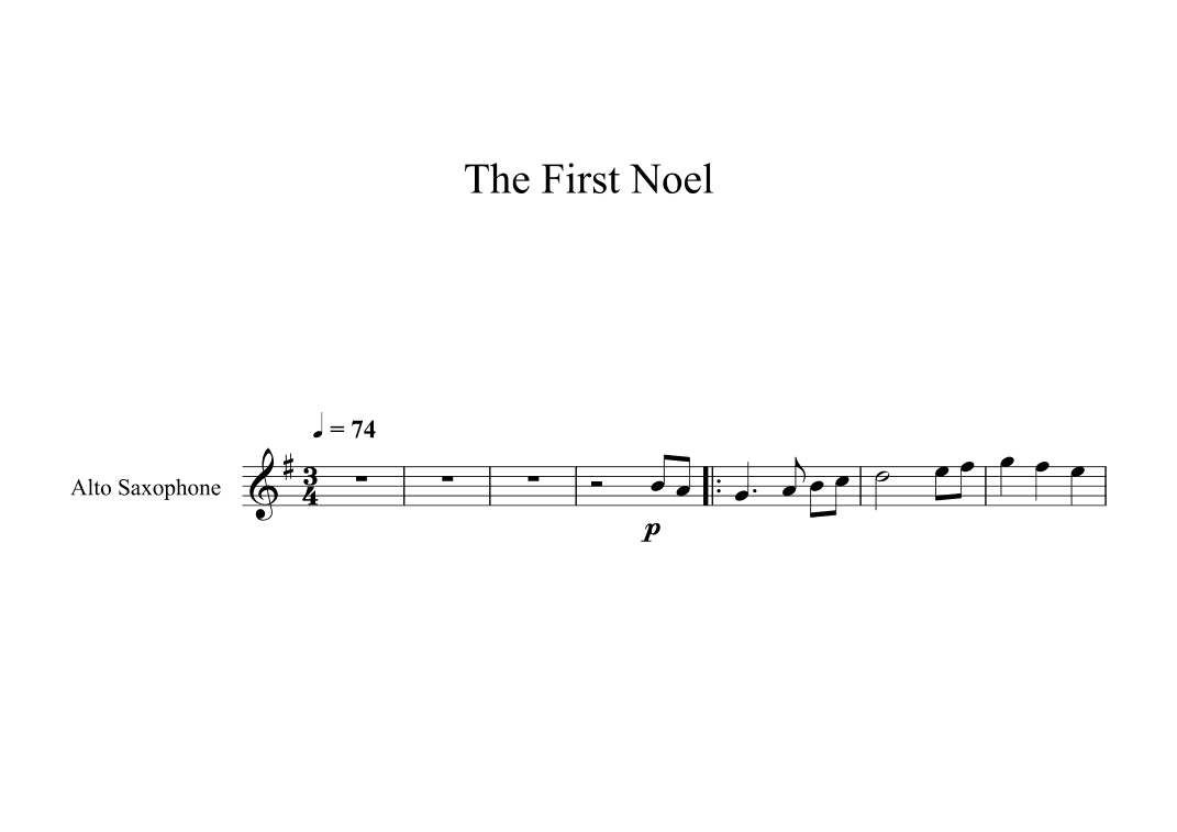 The First Noel (Alto Sax) (arr. Digital Book Music)