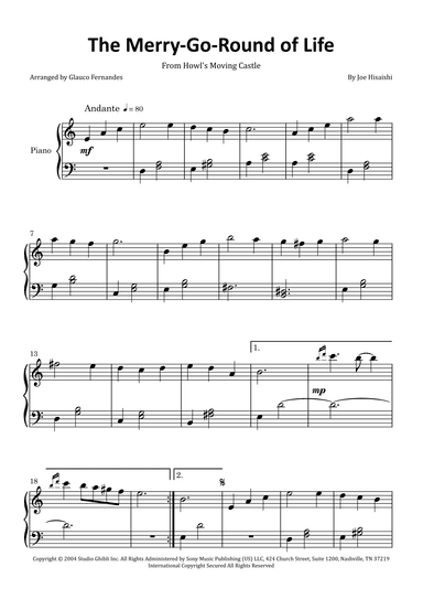 Merry-go-round Of Life (arr. Glauco Fernandes)