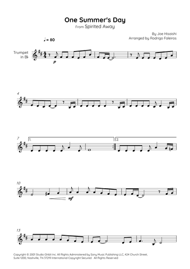 One Summer's Day (arr. Rodrigo Faleiros)