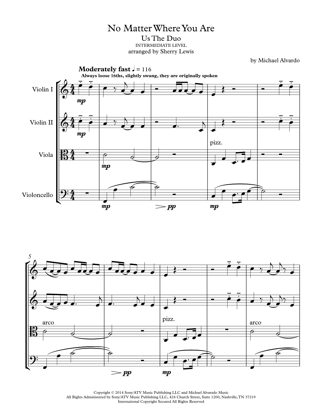 No Matter Where You Are (arr. Sherry Lewis)