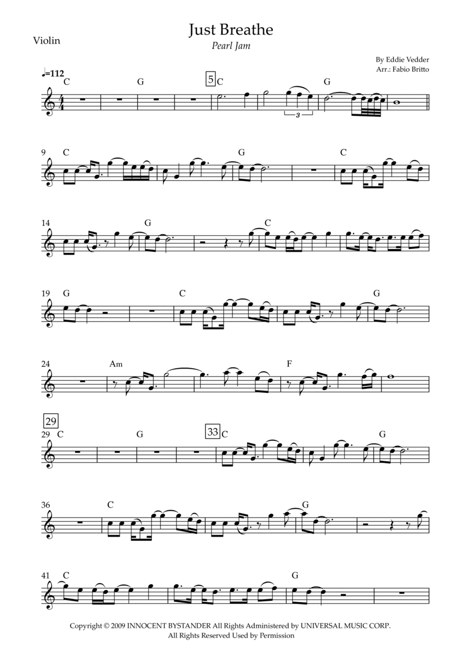Just Breathe (arr. Fabio Britto)