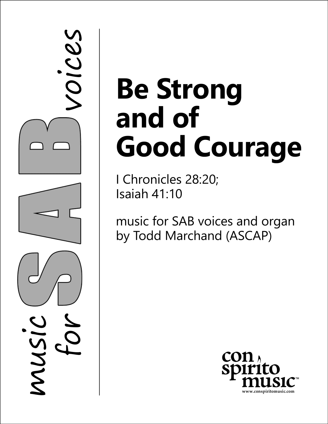 Be Strong and of Good Courage — SAB voices, organ