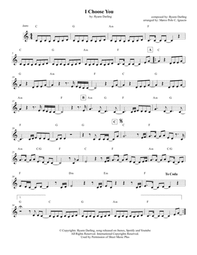I Choose You (arr. Marco Polo C. Ignacio)