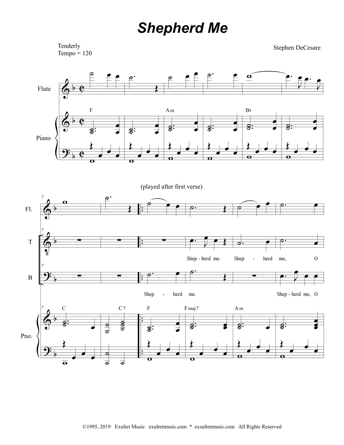 Shepherd Me (Duet for Tenor and Bass solo)