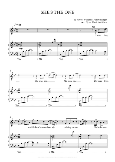 She's The One (arr. Elyssa Hinrichs-Nelson)