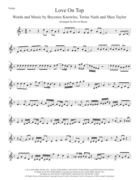 Love On Top (arr. Kevin Busse)