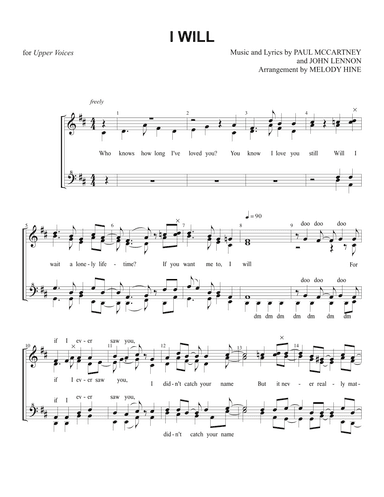 I Will (arr. Melody Hine)