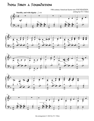 How Firm a Foundation (arr. arr. P. F. Tillen)