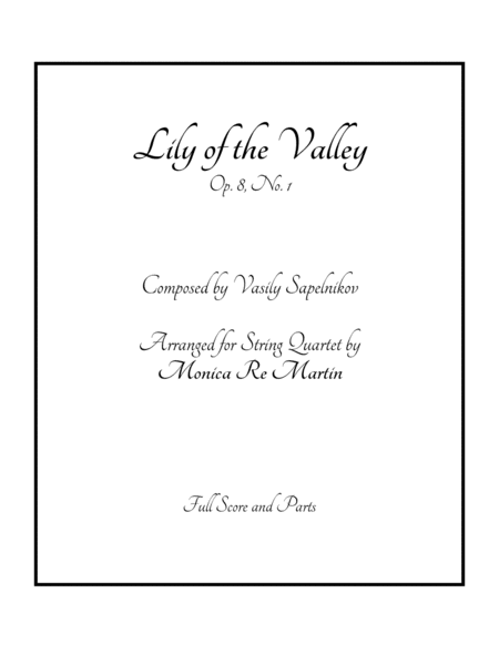 Lily of the Valley, Op. 8 No. 1 (arr. Monica Re Martin)