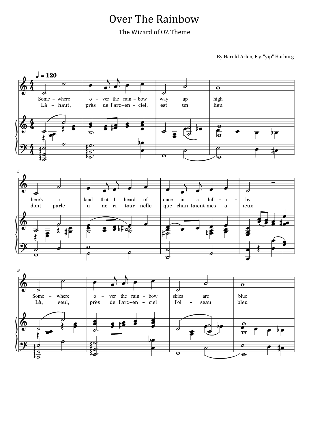 Over The Rainbow (arr. poon)