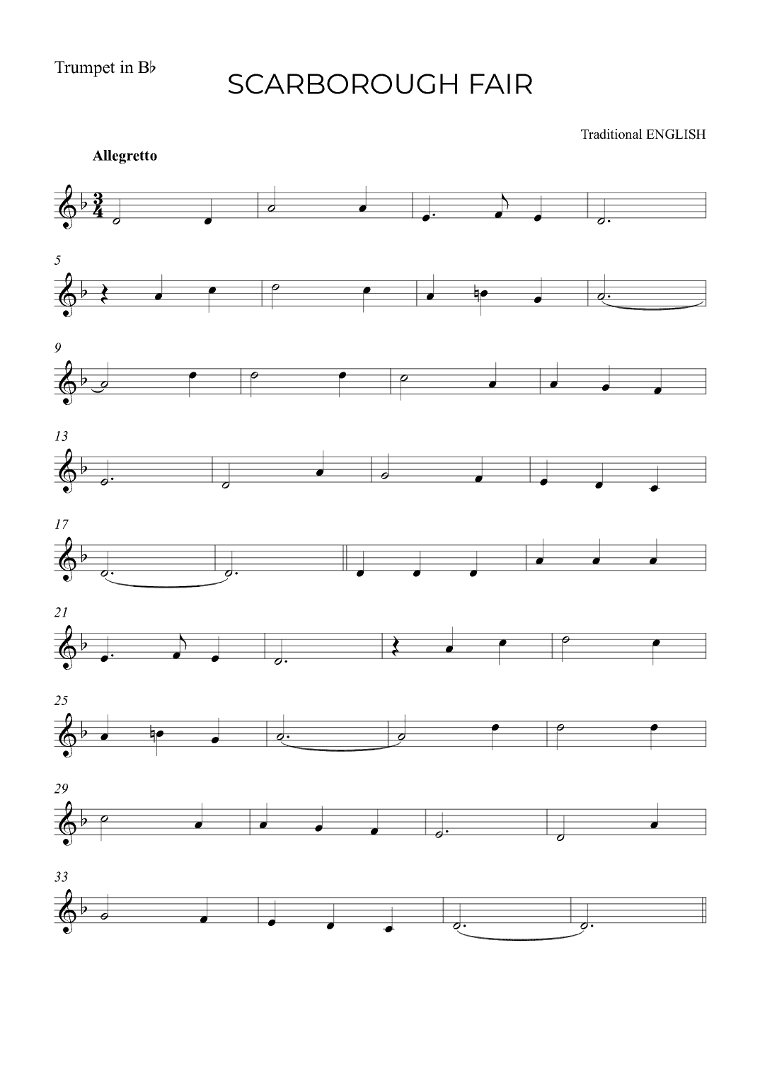 SCARBOROUGH FAIR (arr. Alex Nunes Rodrigues)