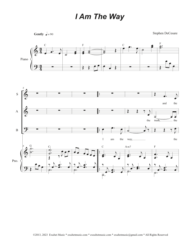I Am The Way (Vocal Trio - (SAB)