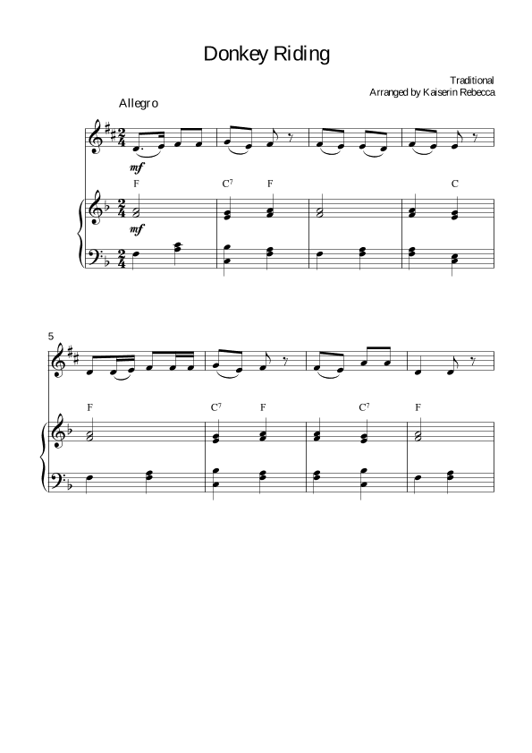 Donkey Riding (arr. Kaiserin Rebecca)