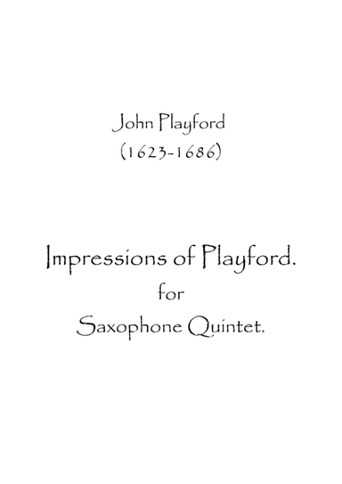 Impressions of Playford (arr. Spence Bundy)