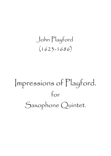 Impressions of Playford (arr. Spence Bundy)