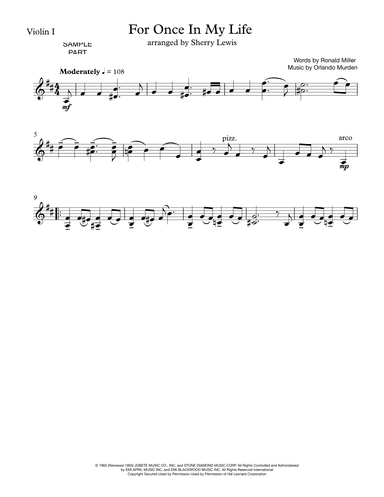 For Once In My Life (arr. Sherry Lewis)