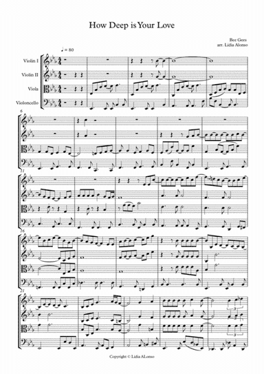 How Deep Is Your Love  from the Motion Picture SATURDAY NIGHT FEVER (arr. Lydia Cellist)