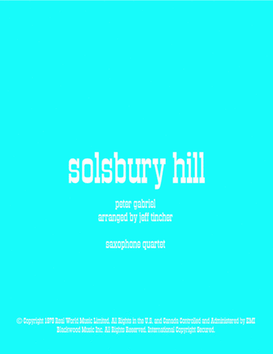Solsbury Hill (arr. Jeff Tincher)