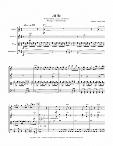 Jai Ho (arr. Benton Wedge)