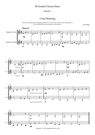 40 Graded Clarinet Duets (Grades 1-5)