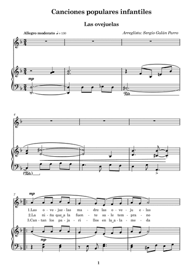 Las ovejuelas (arr. Sergio Galan Parro)