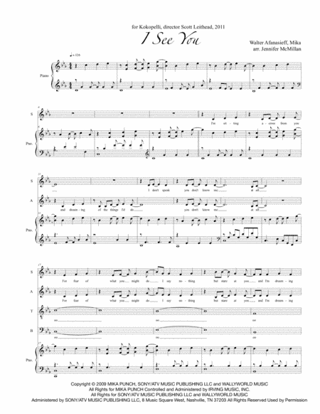 I See You (arr. Jennifer McMillan)