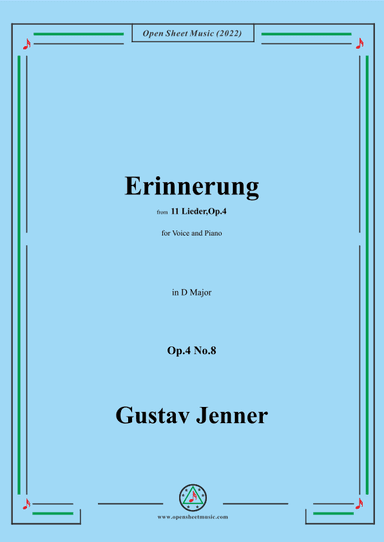 Jenner-Erinnerung,in D Major,Op.4 No.8 (arr. OSM Press)