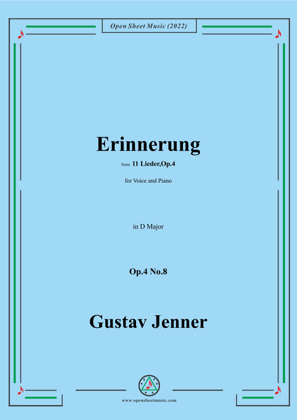 Jenner-Erinnerung,in D Major,Op.4 No.8 (arr. OSM Press)