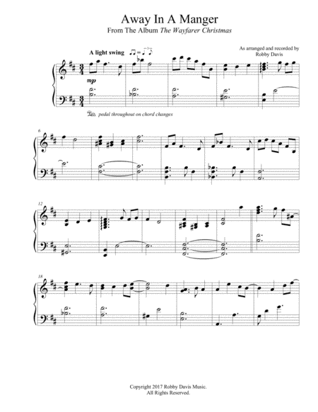 Away In A Manger (arr. Robby Davis Music)