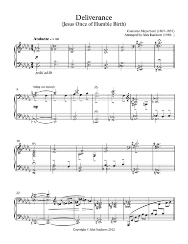 Deliverance/Jesus Once of Humble Birth (arr. Alex Isackson)