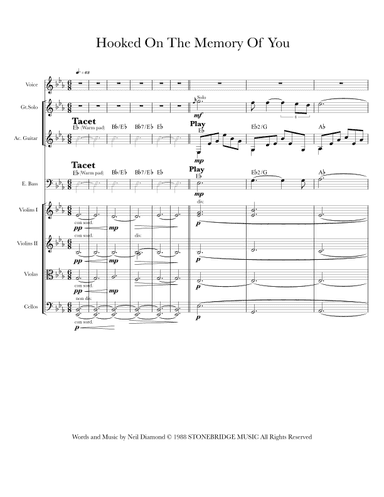 Hooked on the memory of you (arr. Markowsky Vladimir)