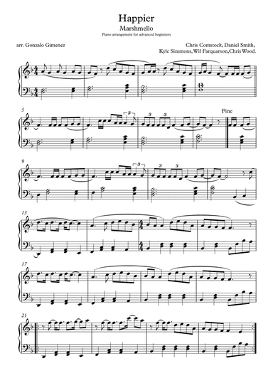 Happier (arr. Gonzalo Gimenez)