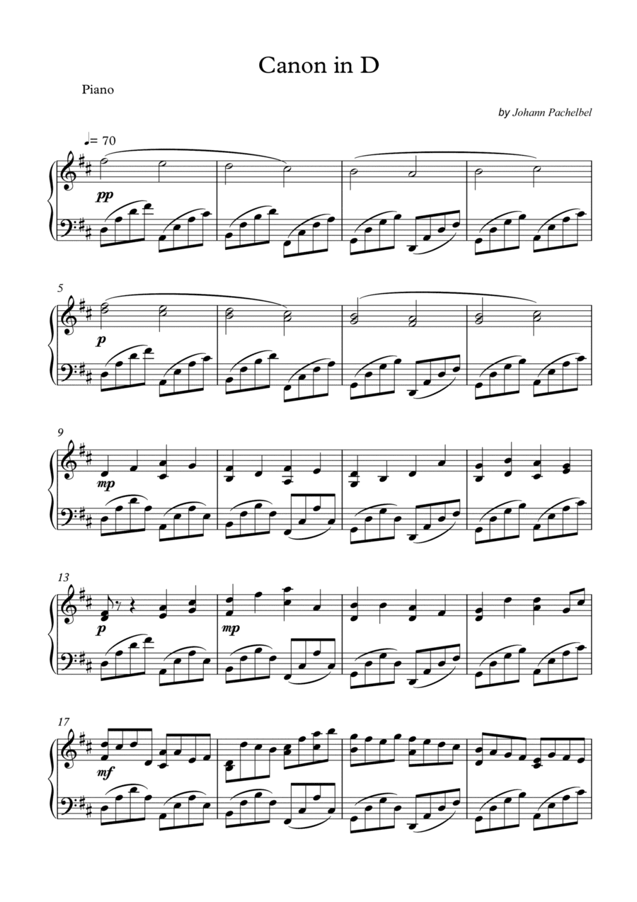 Canon in D (arr. Wesley S. SIlva)