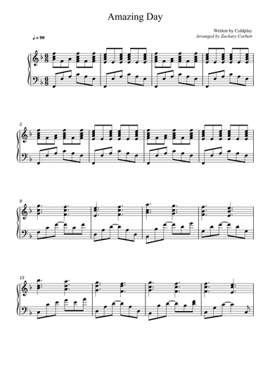 Amazing Day (arr. Zachary Corbett)