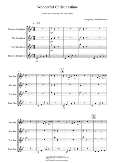 Wonderful Christmastime (arr. David Burndrett)