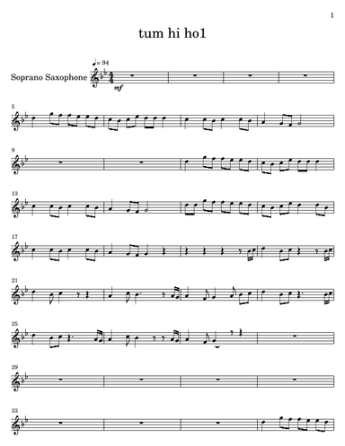 Tum Hi Ho (arr. thewindplace)