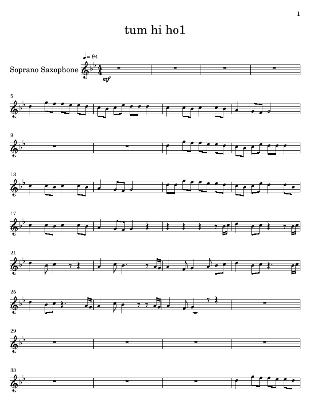 Tum Hi Ho (arr. thewindplace)