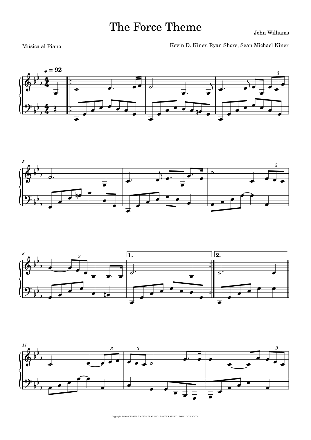 The Force Theme (arr. Música al Piano)