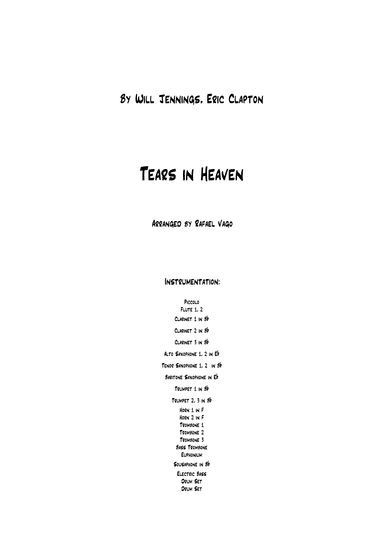 Tears In Heaven (arr. Rafael Vago)