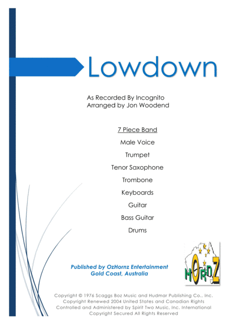 Lowdown (arr. Jon Woodend)