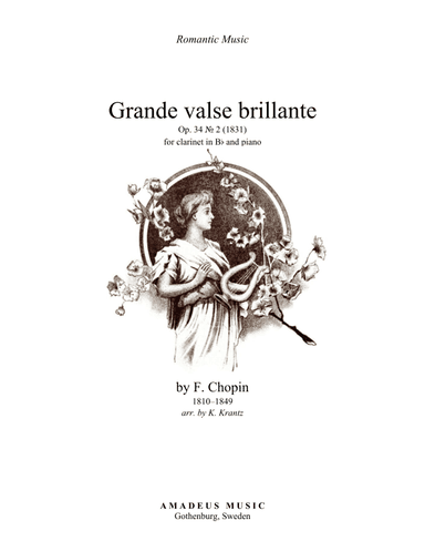 Grande valse brillante, Op. 34 No. 2, for clarinet in Bb and piano (arr. Klas Krantz)