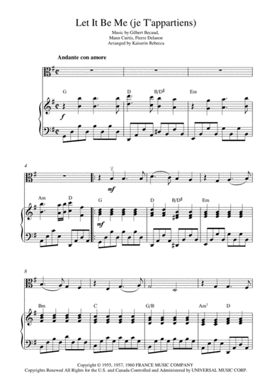 Let It Be Me (je T'appartiens) (arr. Kaiserin Rebecca)
