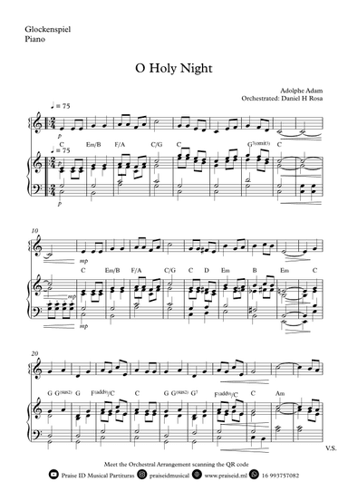 O Holy NIght - Christmas Carol - Glockenspiel and Piano (arr. Daniel H Rosa)