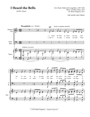 I Heard the Bells on Christmas Day (arr. Brent Yorgason, 2013)