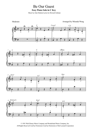 Be Our Guest (arr. Miranda Wong)