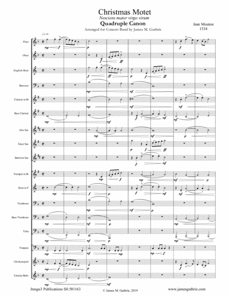 Mouton: Christmas Motet for Concert Band (arr. James M. Guthrie)